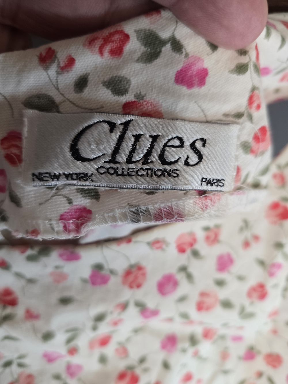 Vintage Sleeveless Cream Midi Dress with Pink Floral Print - Picture 4 of 5